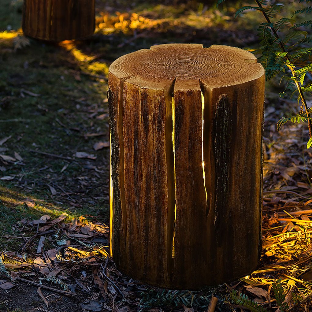 resin simulation tree stump landscape decorative lighting garden lawn lights