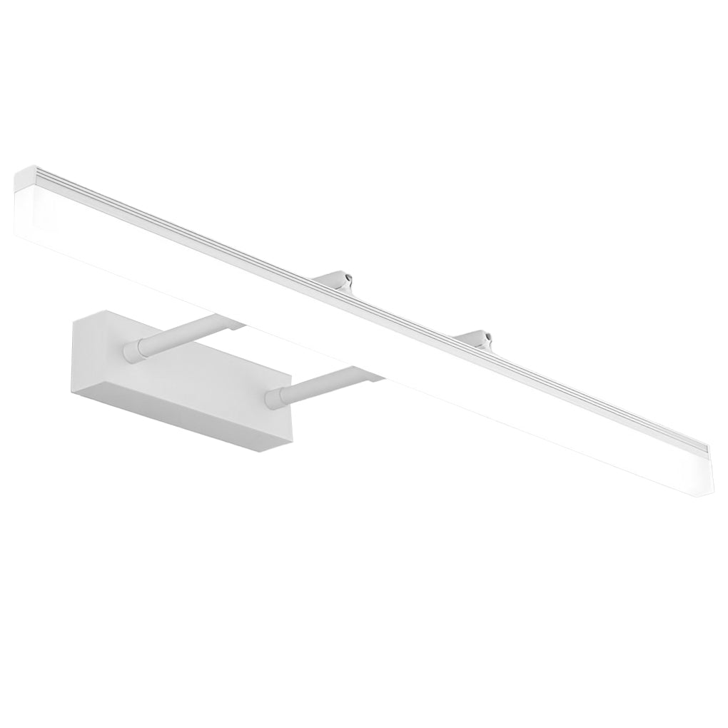 retractable bathroom vanity light with acrylic bar and stainless steel fixture for over mirror use