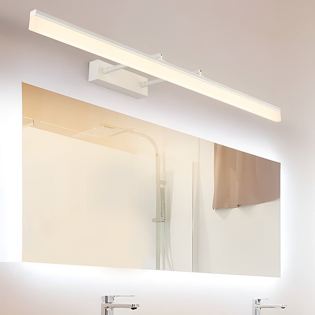 retractable bathroom vanity light with acrylic bar and stainless steel fixture for over mirror use
