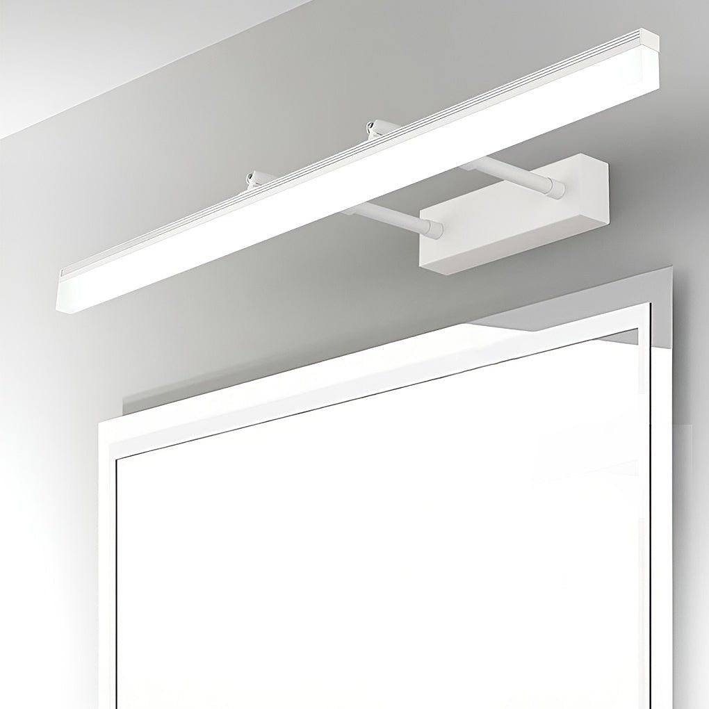 retractable bathroom vanity light with acrylic bar and stainless steel fixture for over mirror use