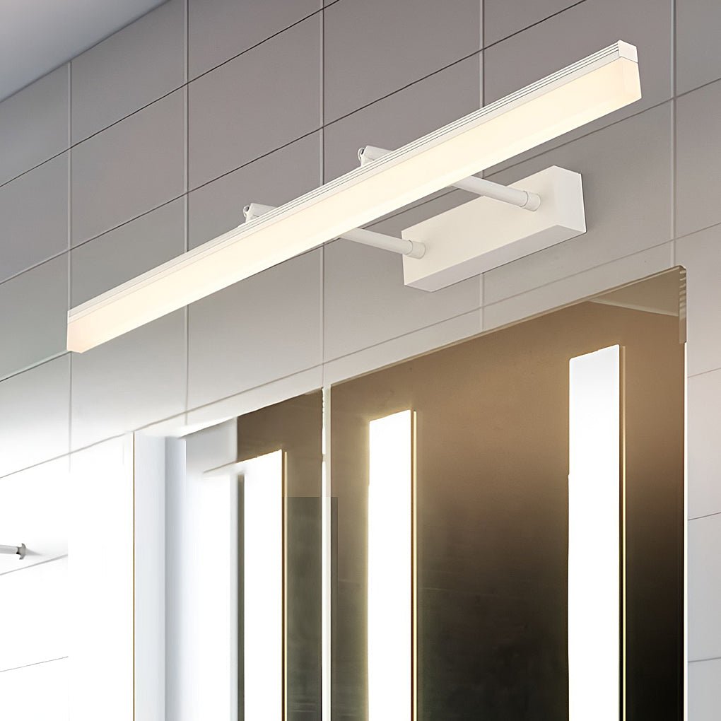 retractable bathroom vanity light with acrylic bar and stainless steel fixture for over mirror use
