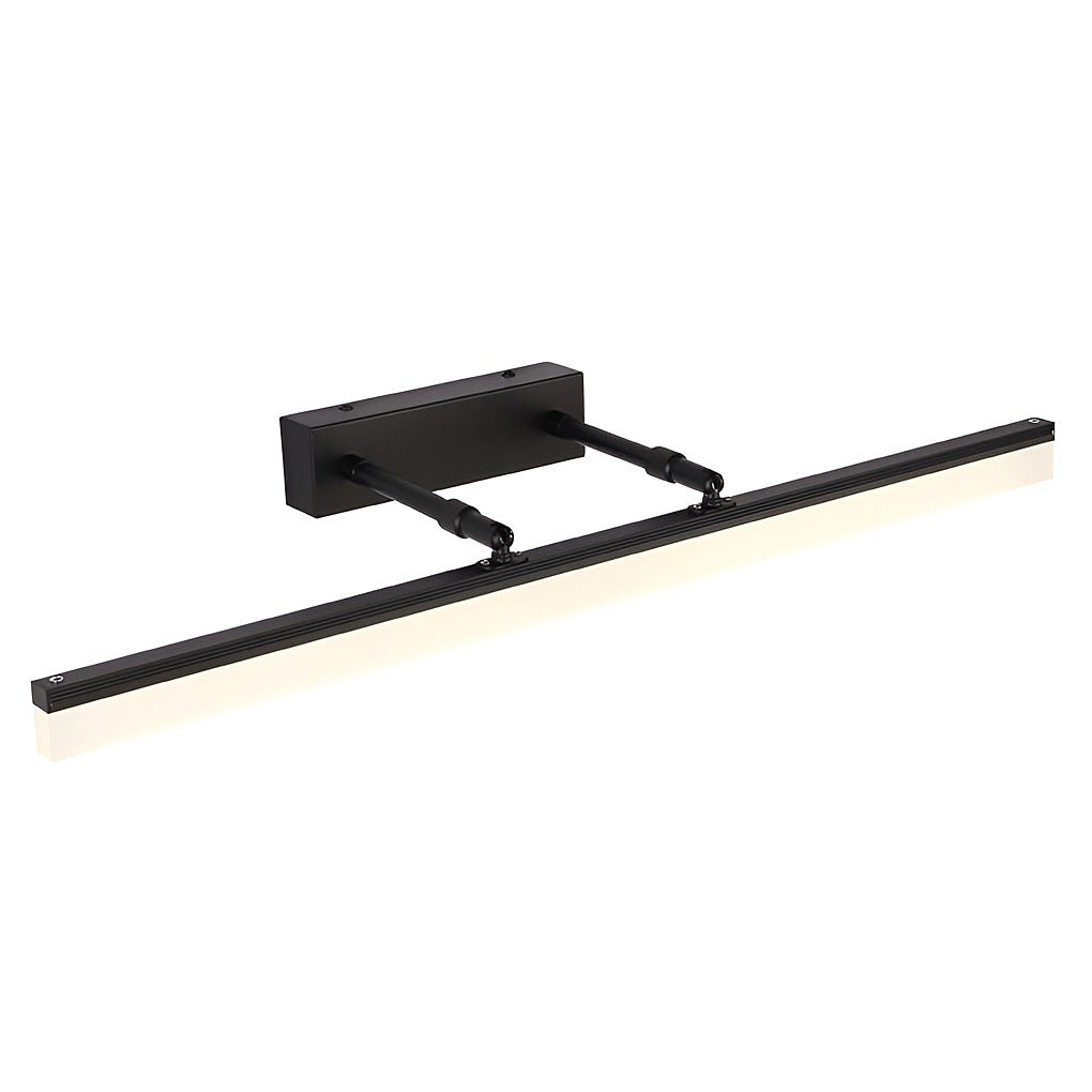 retractable bathroom vanity light with acrylic bar and stainless steel fixture for over mirror use