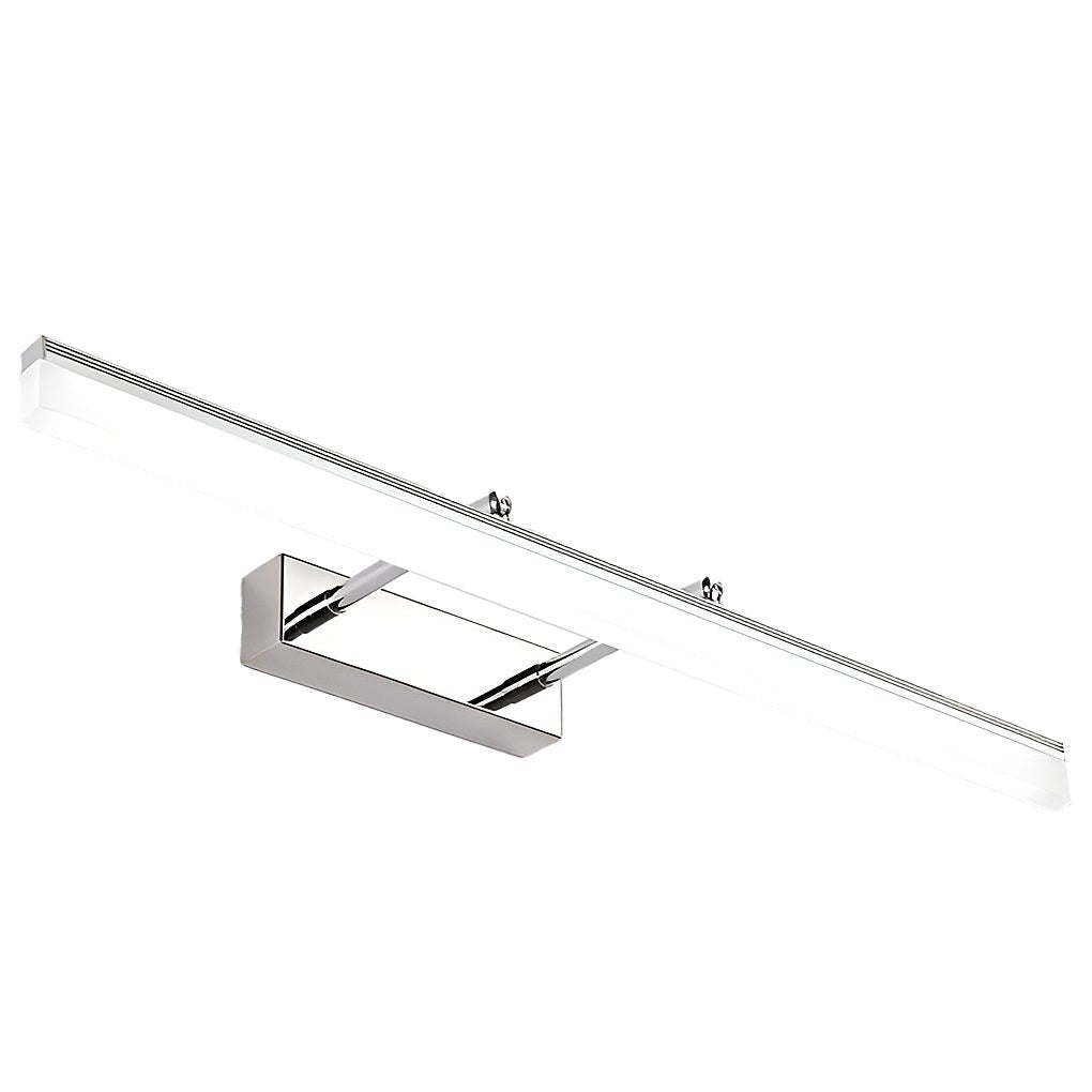 retractable bathroom vanity light with acrylic bar and stainless steel fixture for over mirror use
