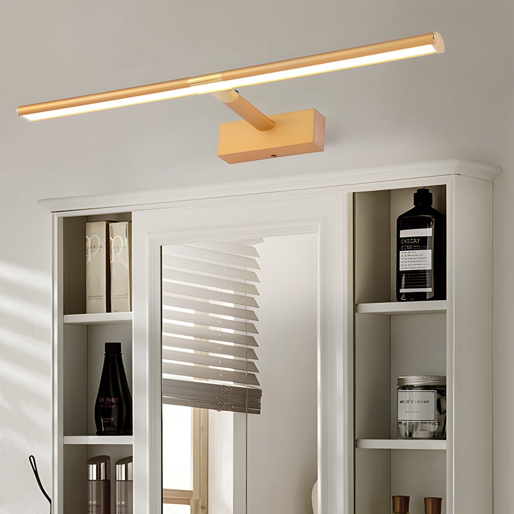 Retractable LED Bathroom Vanity Light Bar — Matte Aluminum, Adjustable Rod, 8W–16W, 3000K–6000K