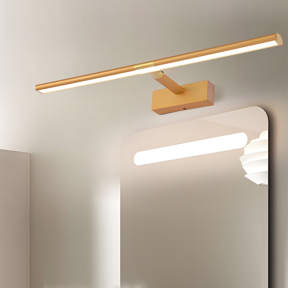 Retractable LED Bathroom Vanity Light Bar — Matte Aluminum, Adjustable Rod, 8W–16W, 3000K–6000K