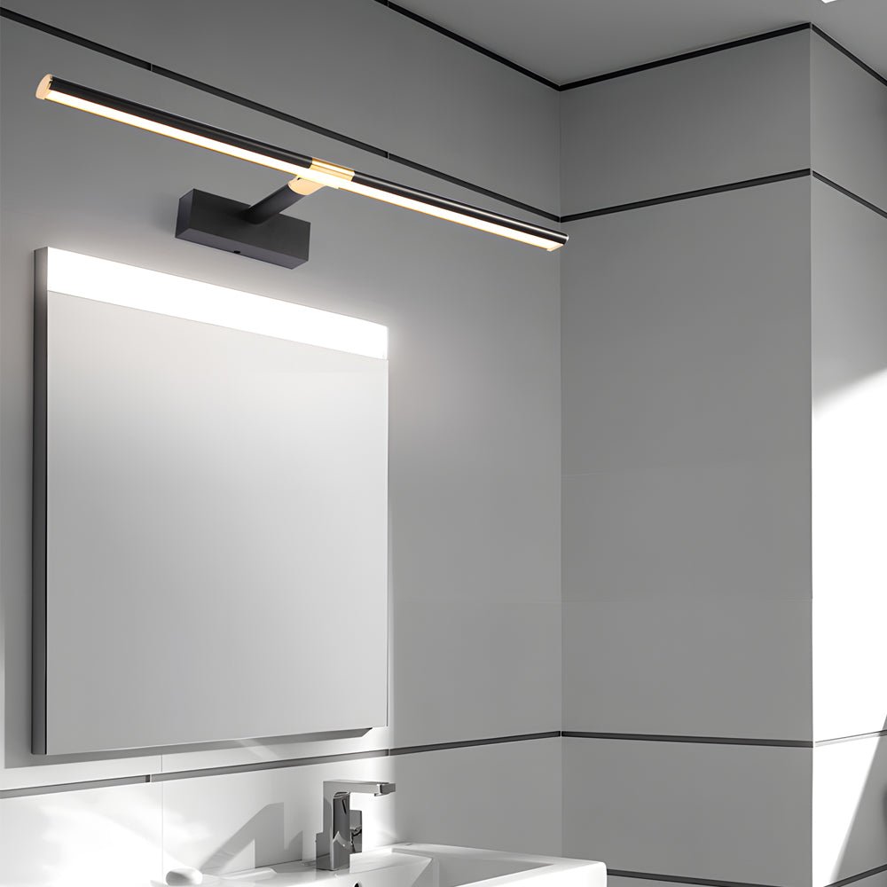 Retractable LED Bathroom Vanity Light Bar — Matte Aluminum, Adjustable Rod, 8W–16W, 3000K–6000K