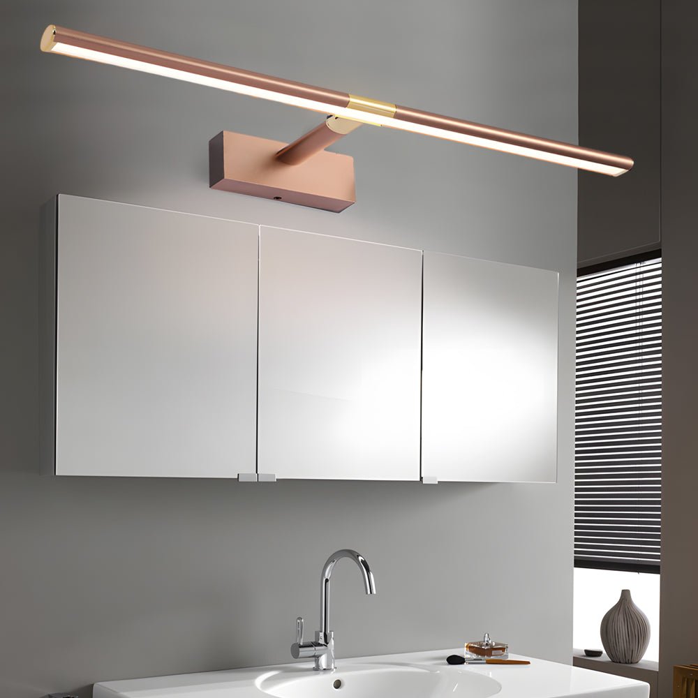 Retractable LED Bathroom Vanity Light Bar — Matte Aluminum, Adjustable Rod, 8W–16W, 3000K–6000K