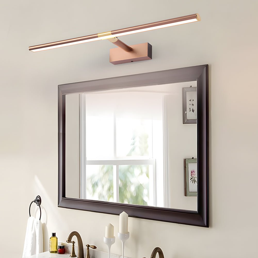 Retractable LED Bathroom Vanity Light Bar — Matte Aluminum, Adjustable Rod, 8W–16W, 3000K–6000K