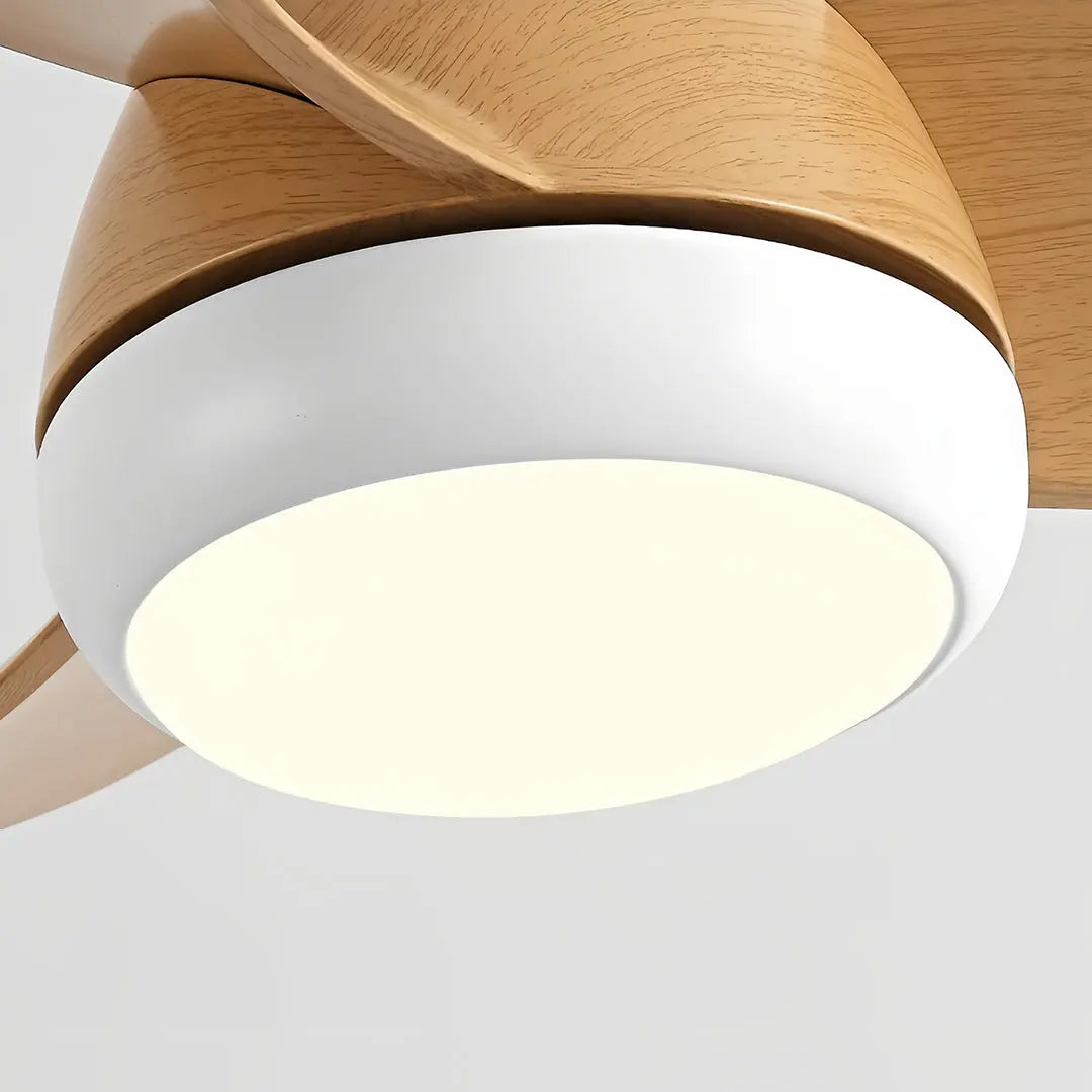 Nordic-Inspired Retro Ceiling Fan with Light - Inverter Metal Lamp Body Luxe