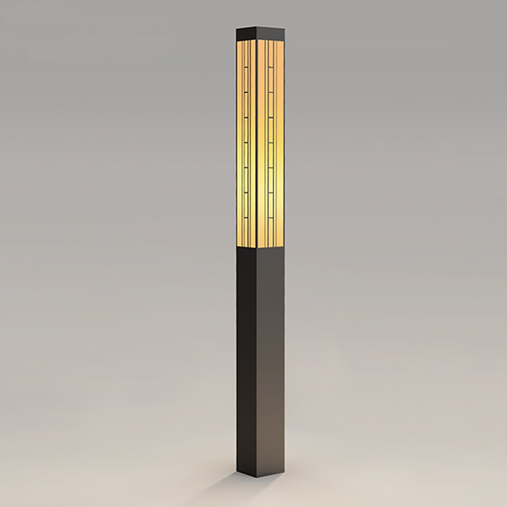Retro Outdoor Lamp Post — Stainless Steel & Imitation Marble, T5, IP54, Hardwired, 71"–110"