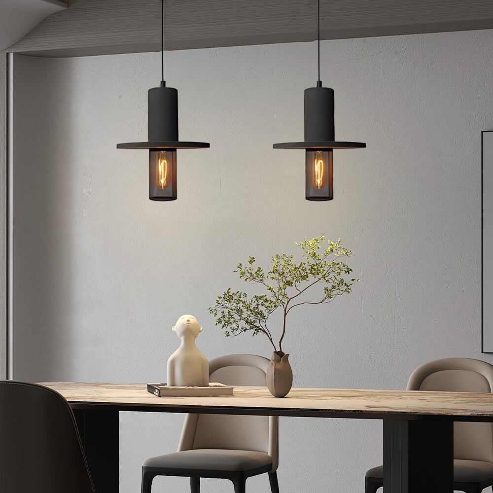 retro industrial led pendant light with nordic minimalist design in cement and mesh