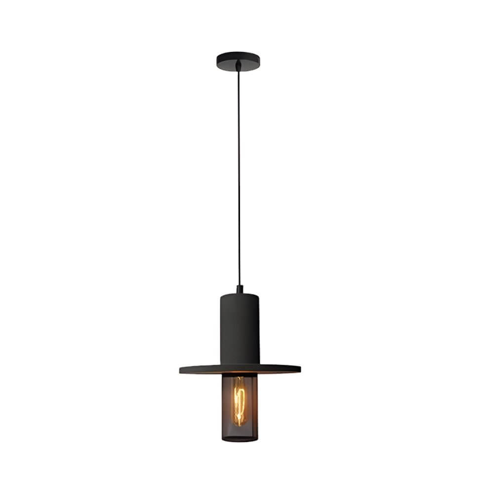 retro industrial led pendant light with nordic minimalist design in cement and mesh