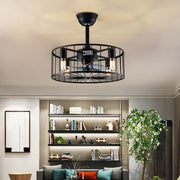 Retro Industrial Bladeless Ceiling Fan Lamp with Three-Speed Wind Regulation and Silent Operation Luxe