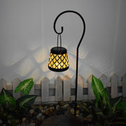 Retro Iron Mesh Solar Hanging Lanterns, 2-Pack — Black, LED, IP55 Weatherproof, 4.7" × 9.3"