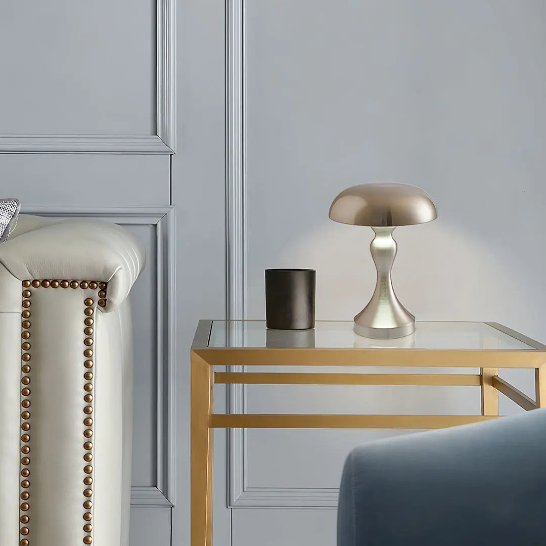 Creative Dimmable Retro Metal Mushroom Table Lamp - Iron Design Luxe