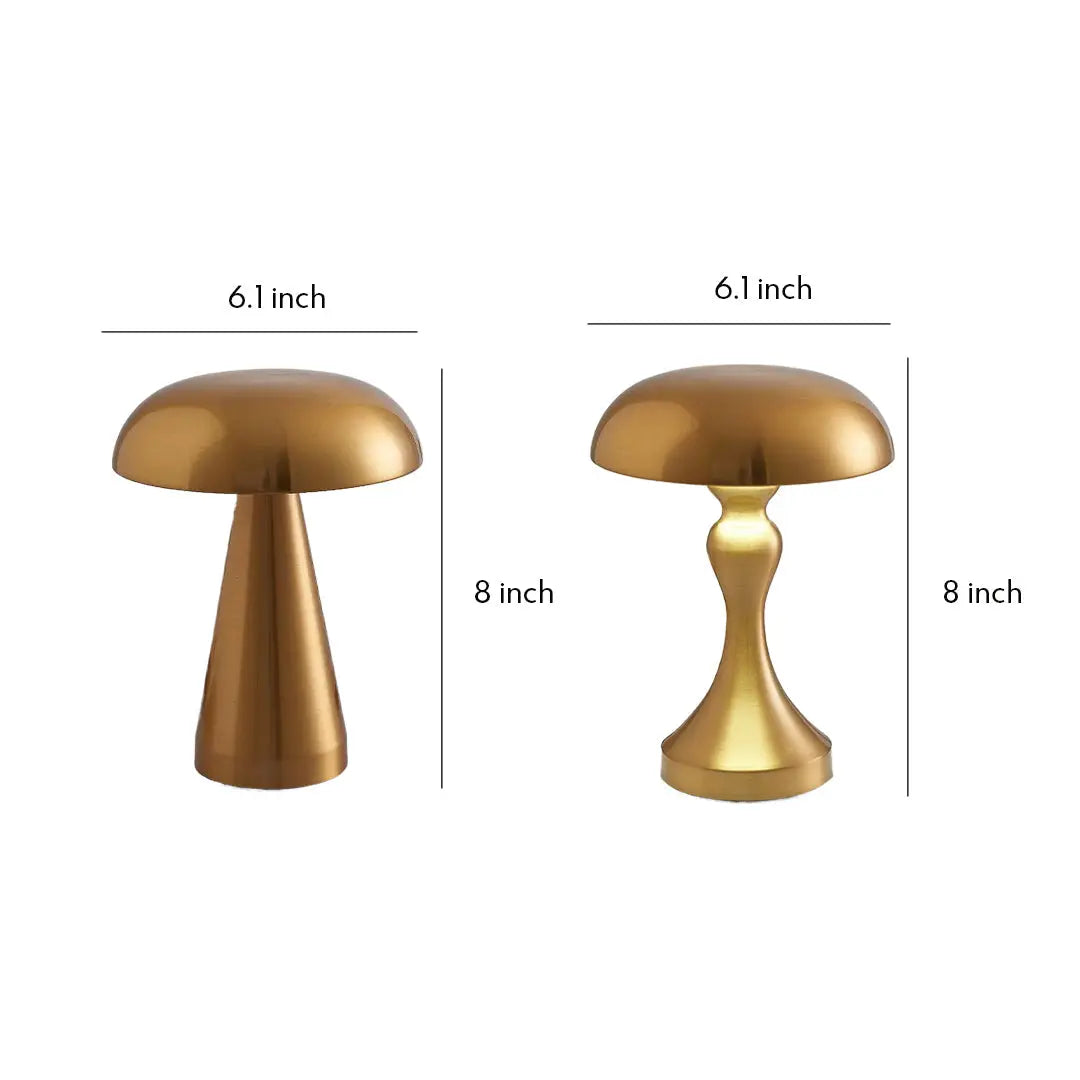 Creative Dimmable Retro Metal Mushroom Table Lamp - Iron Design Luxe