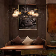 Industrial Ceiling Fan Chandelier with Retro Nostalgic Design for Cafes and Restaurants Luxe