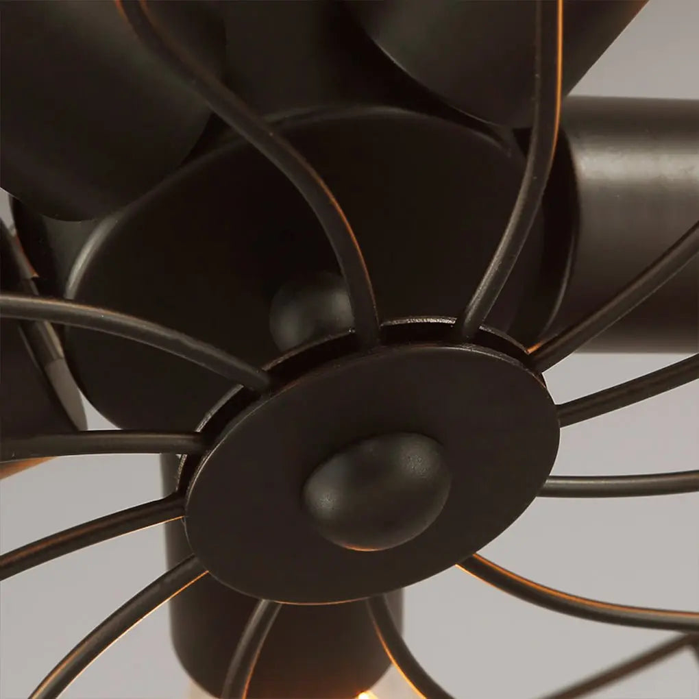 Industrial Ceiling Fan Chandelier with Retro Nostalgic Design for Cafes and Restaurants Luxe