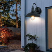 Retro Outdoor Wall Sconce — Aluminum, IP65 Weatherproof, Auto Light-Sensing, Black