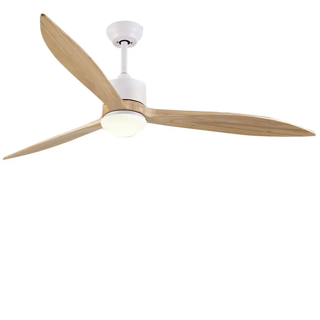 Retro Solid Wood Ceiling Fan with Lights - Silent Dimming and Frequency Conversion Luxe