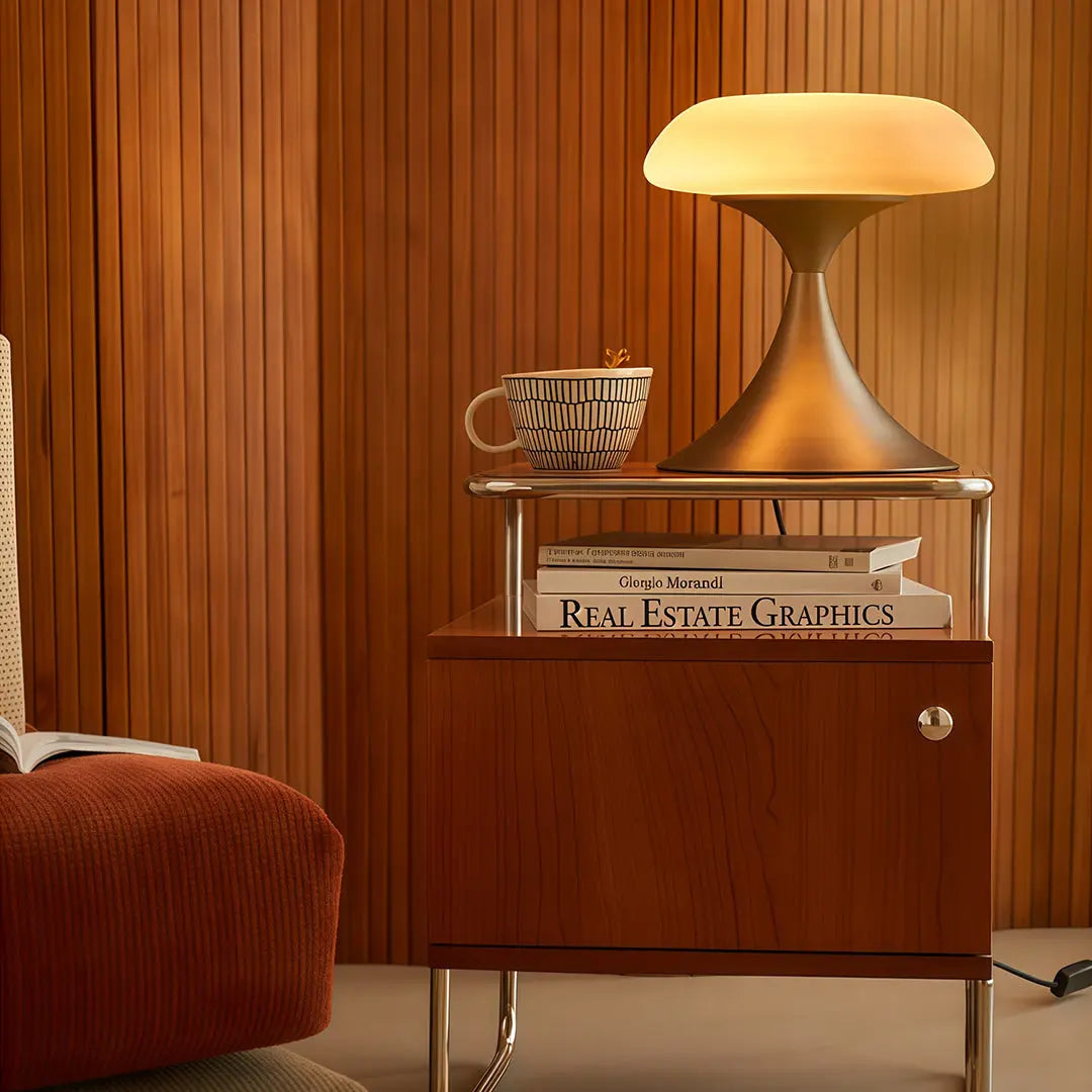 Elegant Mushroom Table Lamp - Retro Style Atmosphere Lighting Luxe