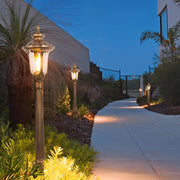 Retro European Bronze Outdoor Post Light — Die-Cast Aluminum, E27 LED, IP55 Waterproof, Hardwired