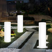 rgb color changing cylinder pe led outdoor floor lamp with remote control