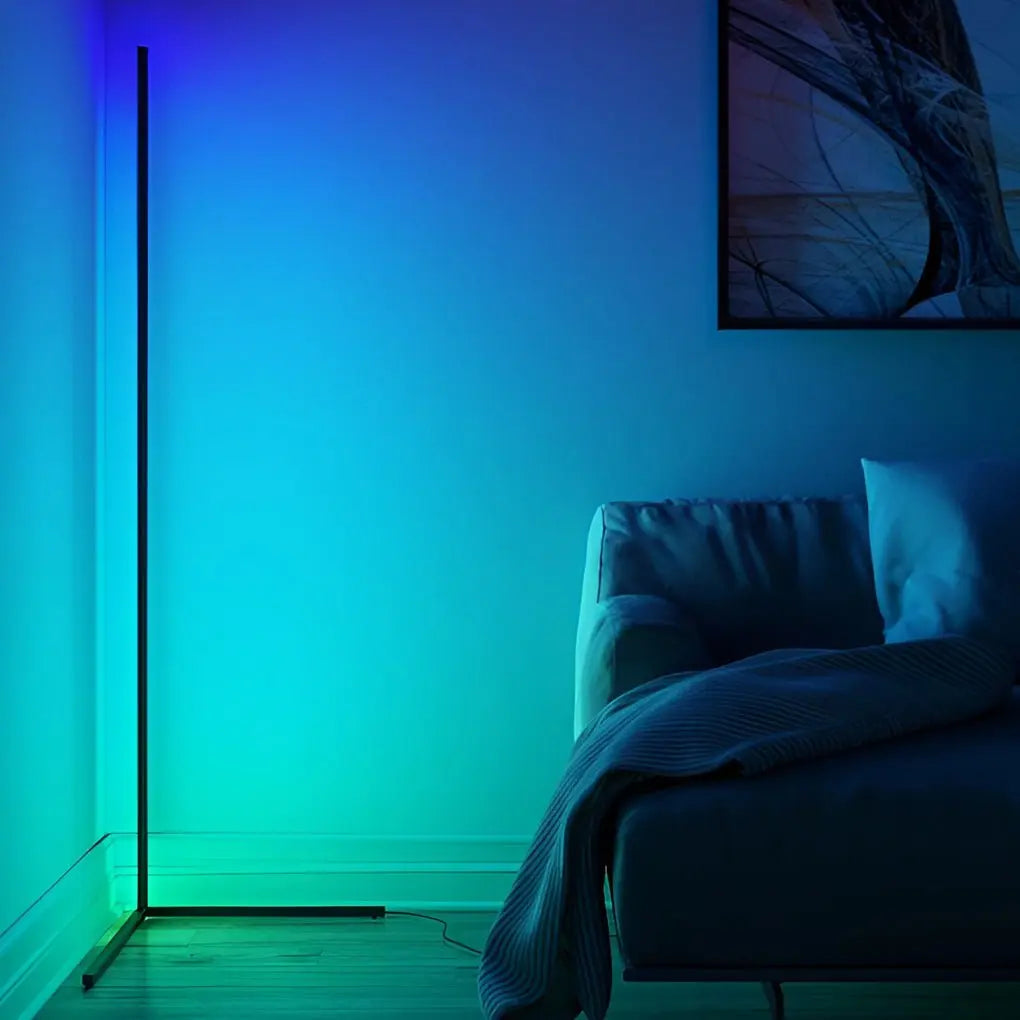 RGB Dimmable LED Corner Floor Lamp with Remote Control Luxe