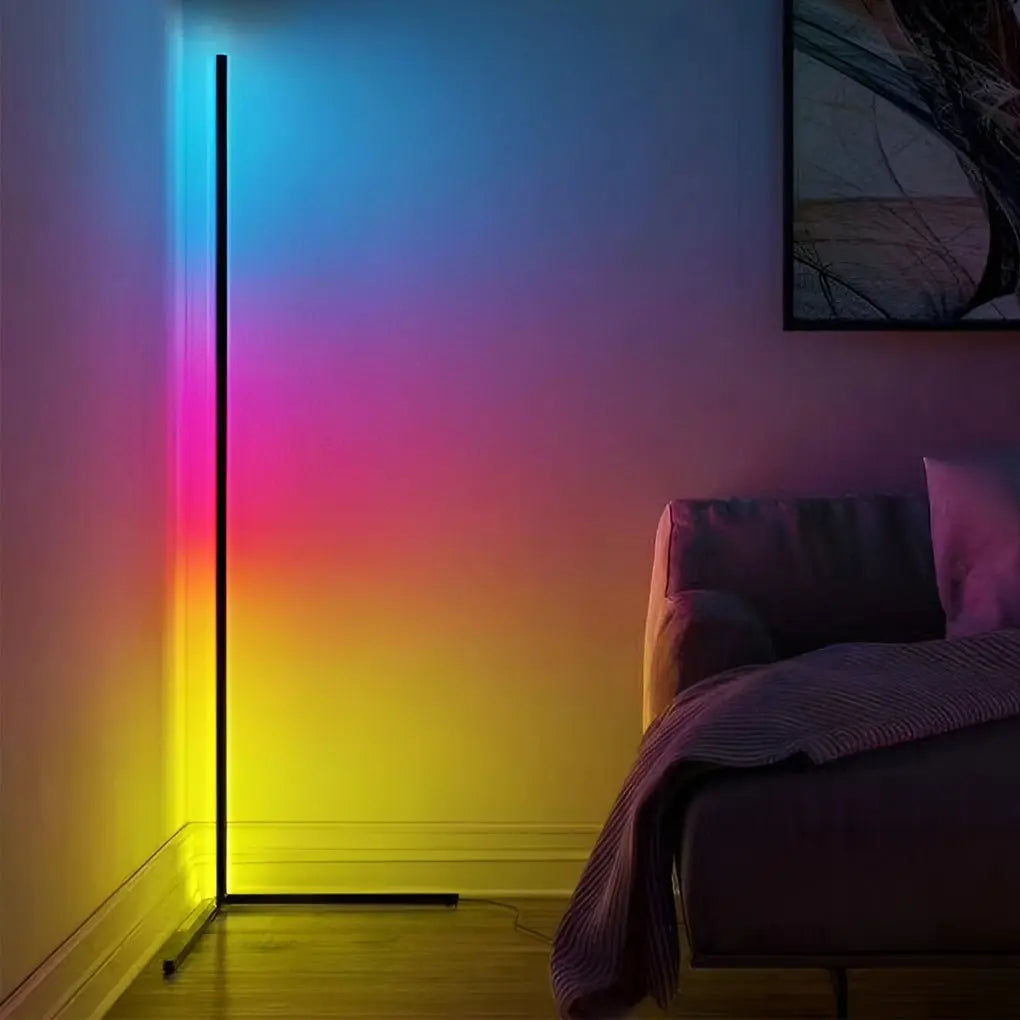 RGB Dimmable LED Corner Floor Lamp with Remote Control Luxe