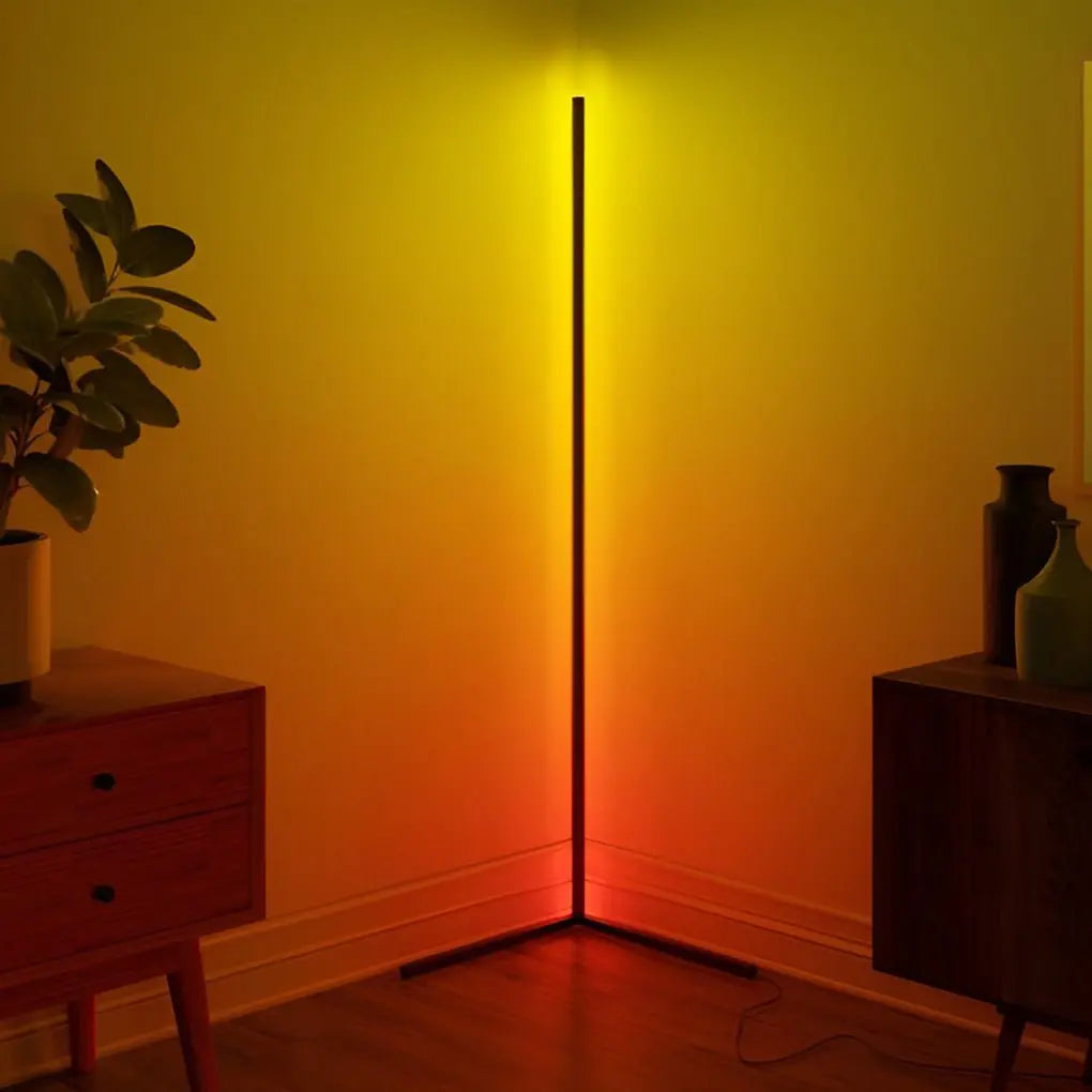 RGB Dimmable LED Corner Floor Lamp with Remote Control Luxe