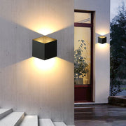 Modern Square Waterproof LED Outdoor Wall Lights with Up and Down Lighting