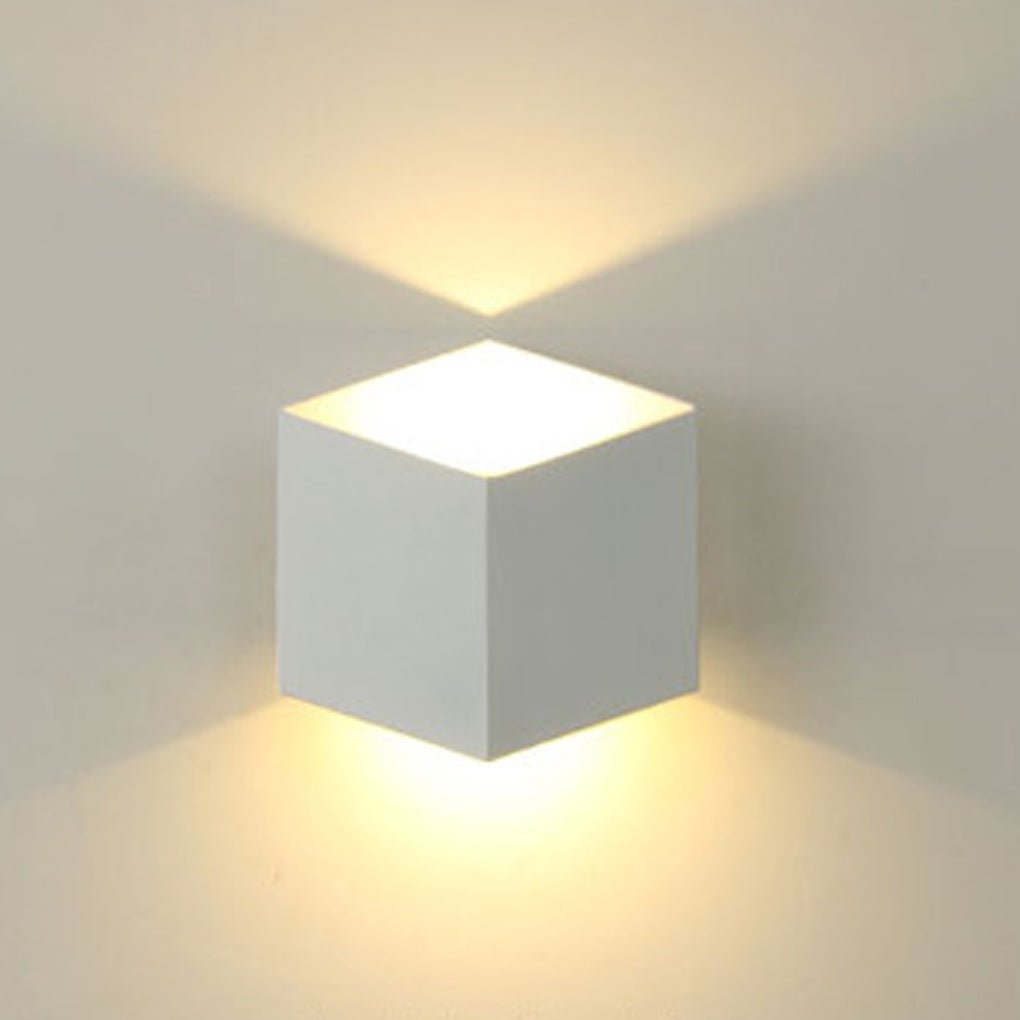 Modern Square Waterproof LED Outdoor Wall Lights with Up and Down Lighting