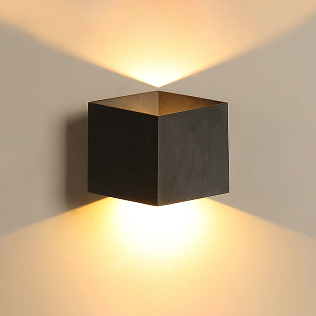 Modern Square Waterproof LED Outdoor Wall Lights with Up and Down Lighting