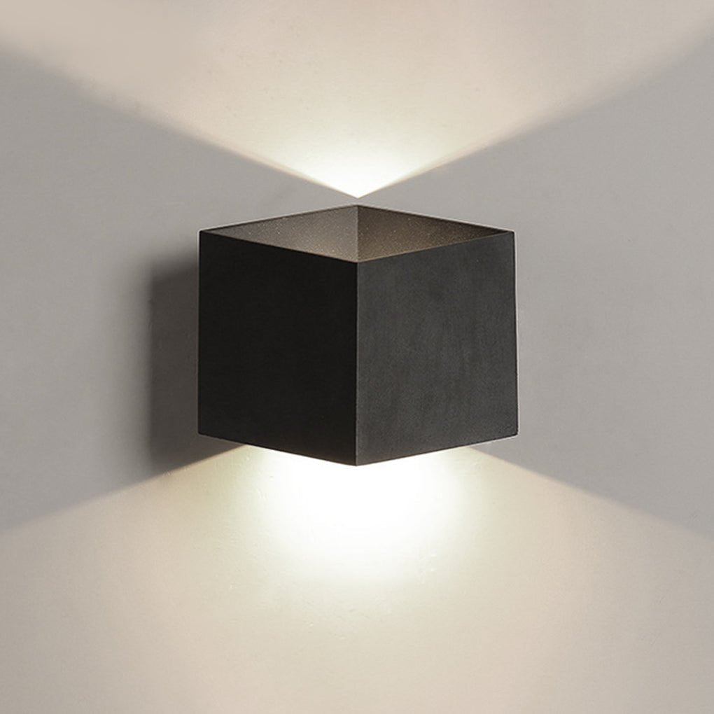 Modern Square Waterproof LED Outdoor Wall Lights with Up and Down Lighting