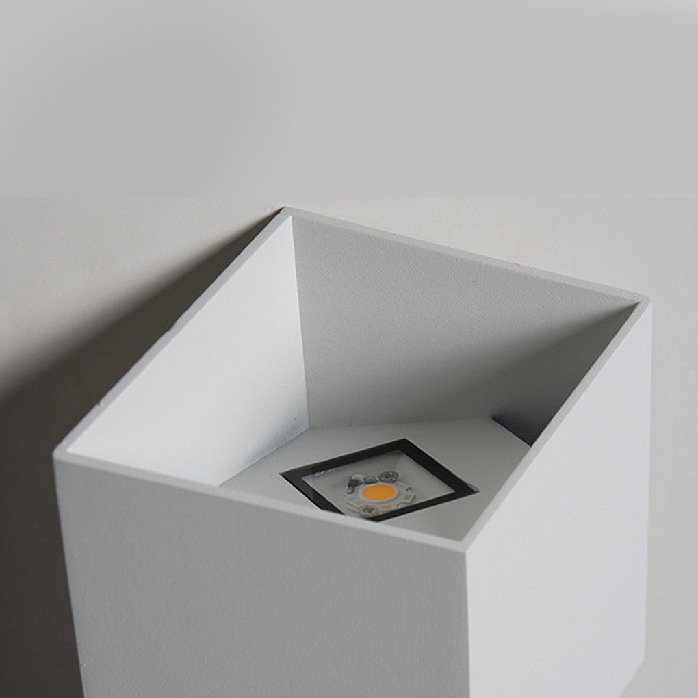 Modern Square Waterproof LED Outdoor Wall Lights with Up and Down Lighting