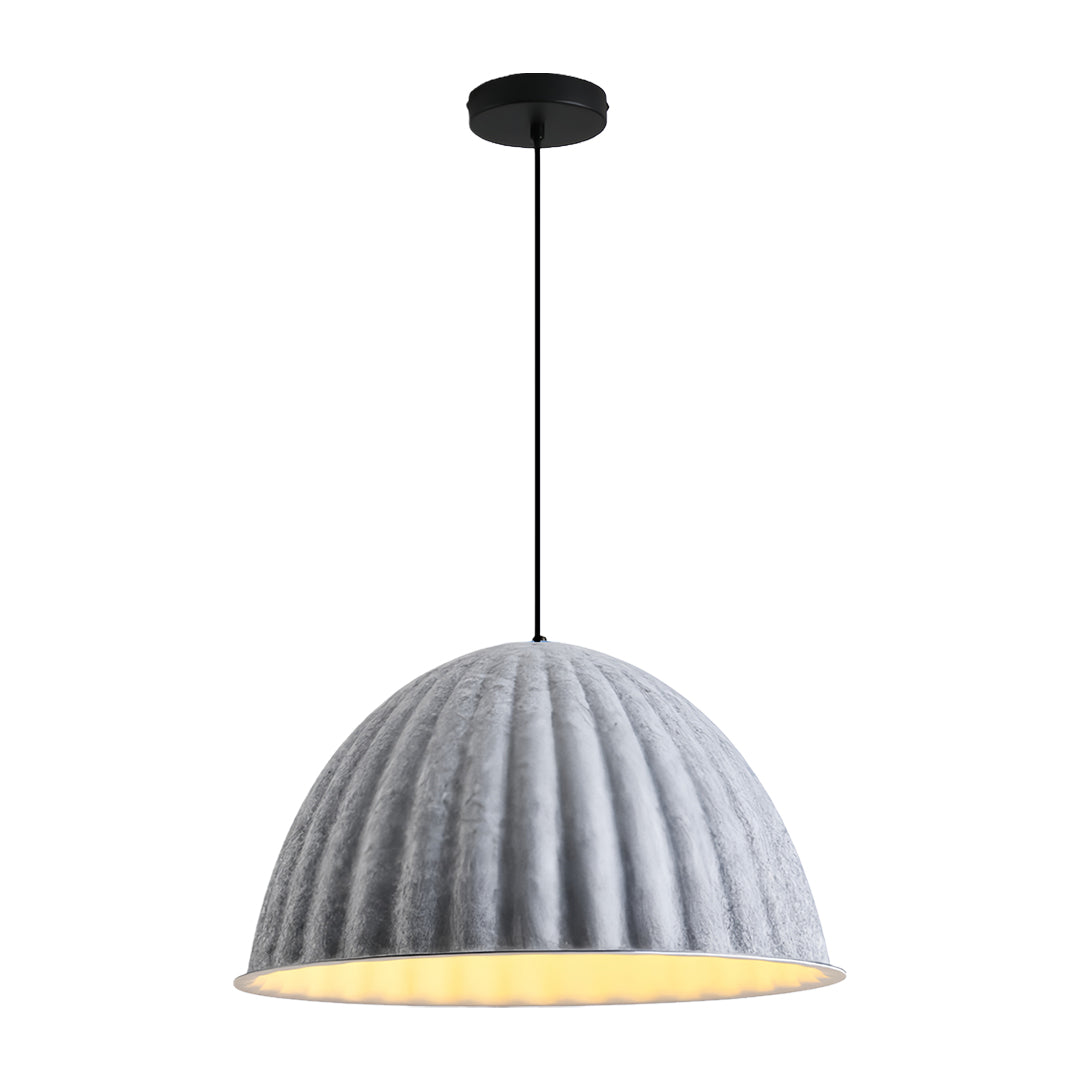 Pumpkin-Shaped Felt Pendant Light — PET Felt, Sound-Absorbing, E27, 14"–30" dia.