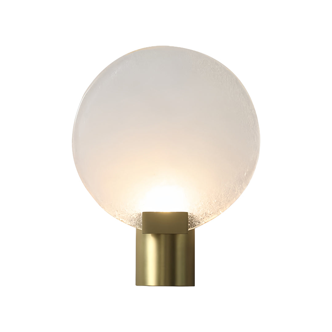 Round Glass Wall Sconce — Bronze Metal, G9, 3000K Warm Light, 9.8"