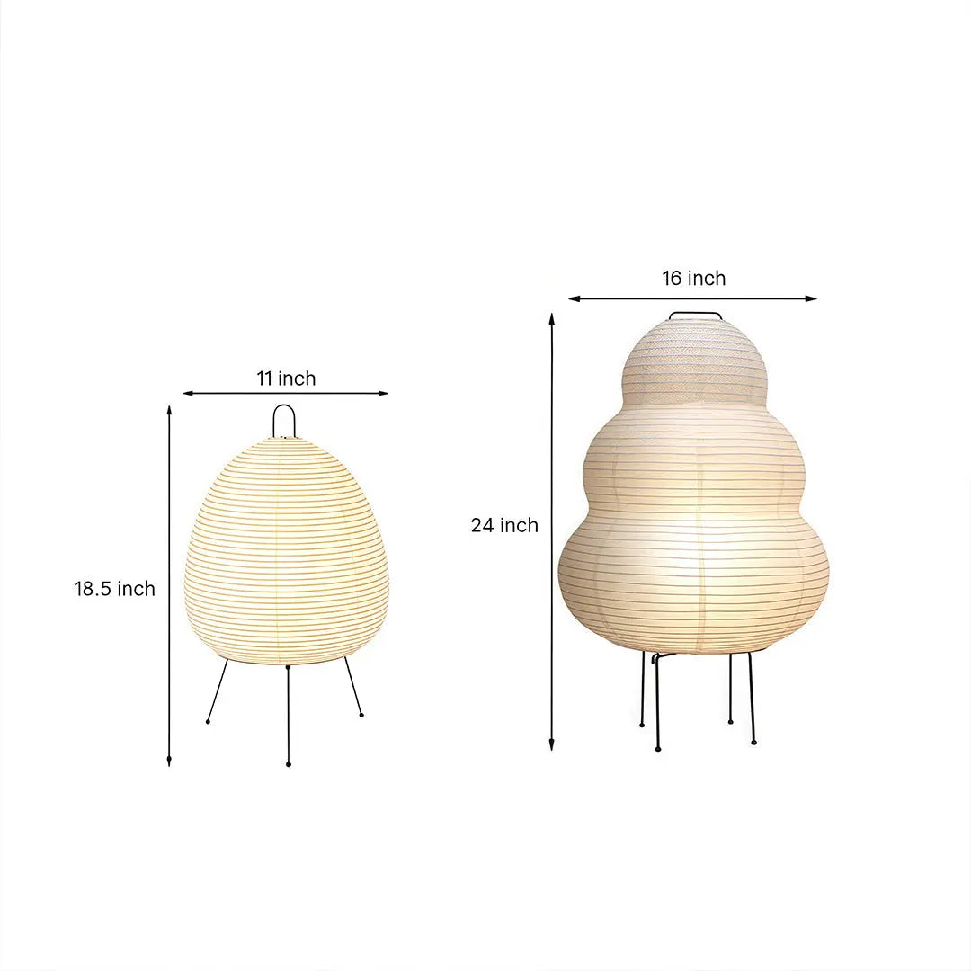 Minimalist Wabi-Sabi Design Rice Paper Table Lamps Luxe
