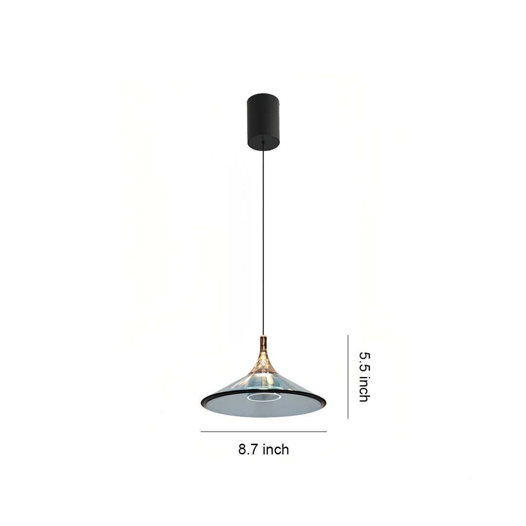 Rise-and-Fall Mini Pendant — Aluminum and Acrylic, 5W LED, 1.8m Adjustable Cord, Morandi Color Options