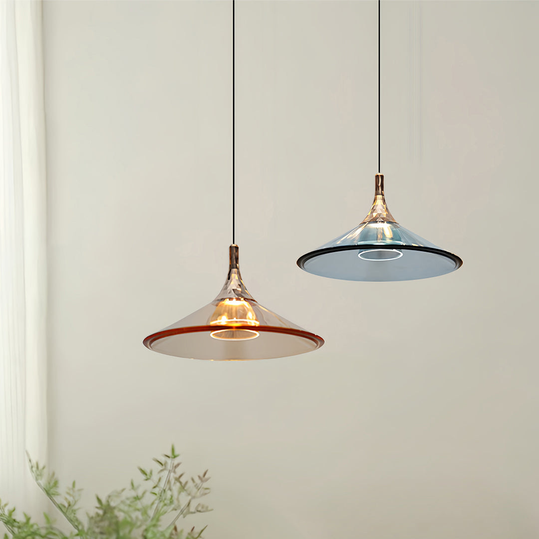 Rise-and-Fall Mini Pendant — Aluminum and Acrylic, 5W LED, 1.8m Adjustable Cord, Morandi Color Options