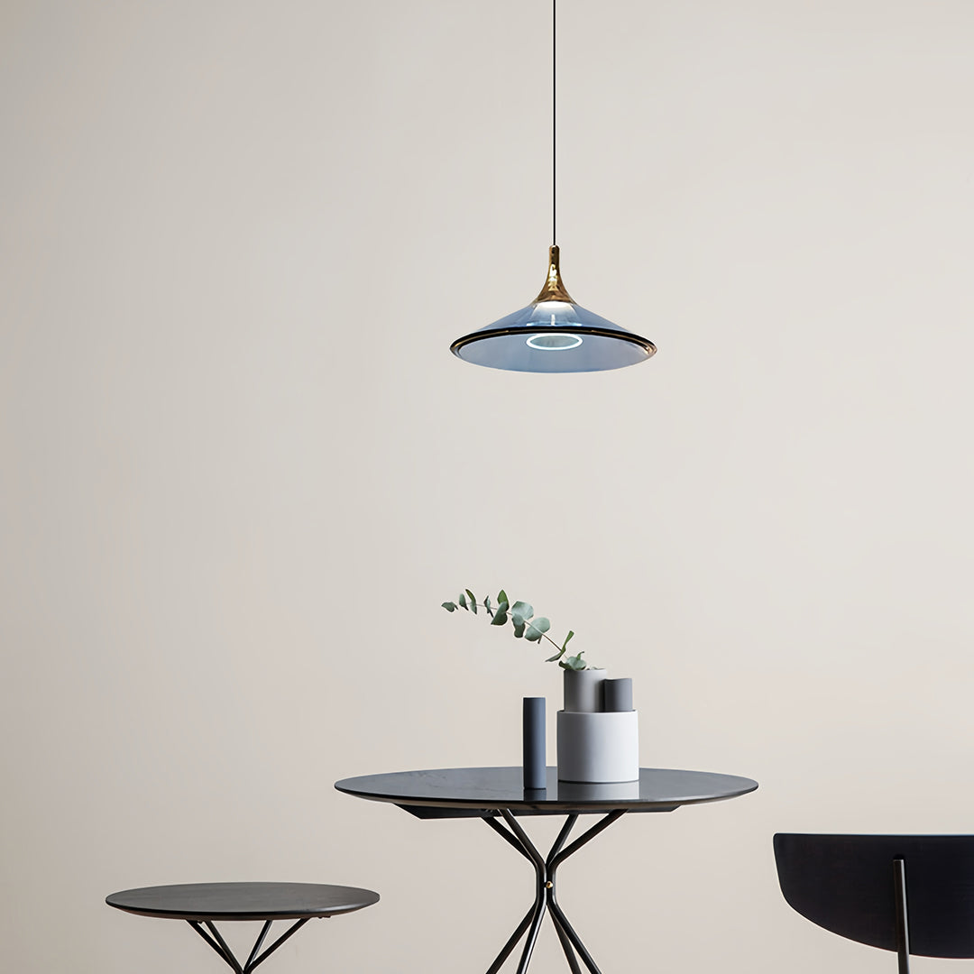 Rise-and-Fall Mini Pendant — Aluminum and Acrylic, 5W LED, 1.8m Adjustable Cord, Morandi Color Options