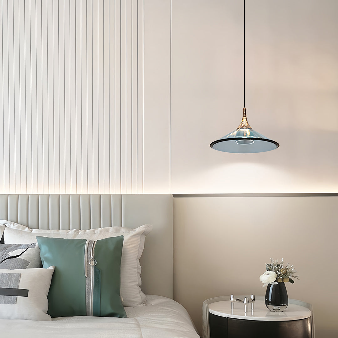 Rise-and-Fall Mini Pendant — Aluminum and Acrylic, 5W LED, 1.8m Adjustable Cord, Morandi Color Options
