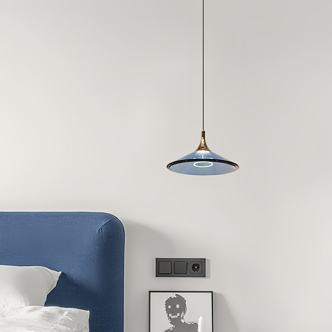 Rise-and-Fall Mini Pendant — Aluminum and Acrylic, 5W LED, 1.8m Adjustable Cord, Morandi Color Options