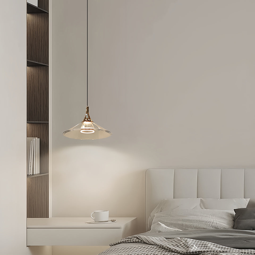Rise-and-Fall Mini Pendant — Aluminum and Acrylic, 5W LED, 1.8m Adjustable Cord, Morandi Color Options