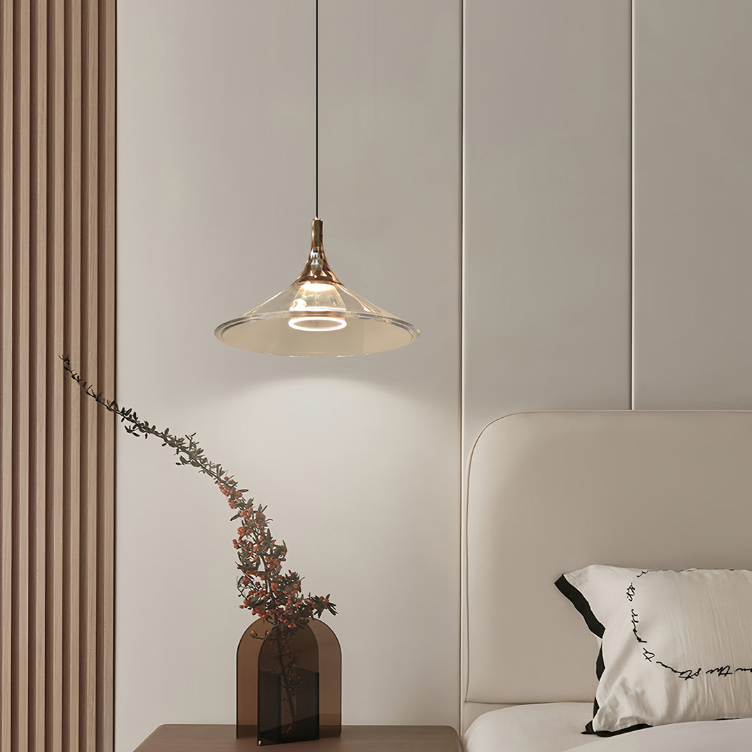 Rise-and-Fall Mini Pendant — Aluminum and Acrylic, 5W LED, 1.8m Adjustable Cord, Morandi Color Options
