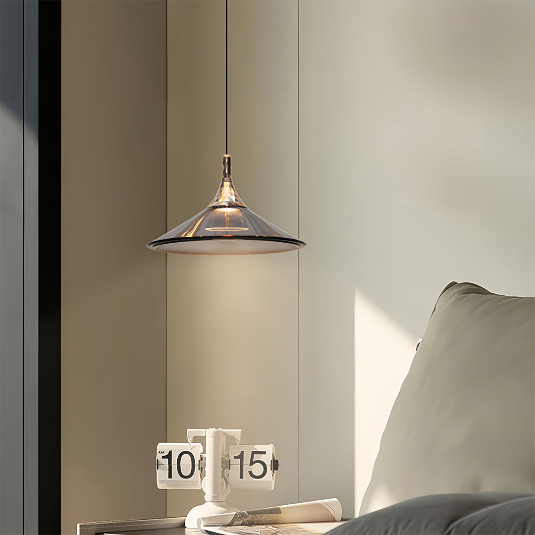 Rise-and-Fall Mini Pendant — Aluminum and Acrylic, 5W LED, 1.8m Adjustable Cord, Morandi Color Options