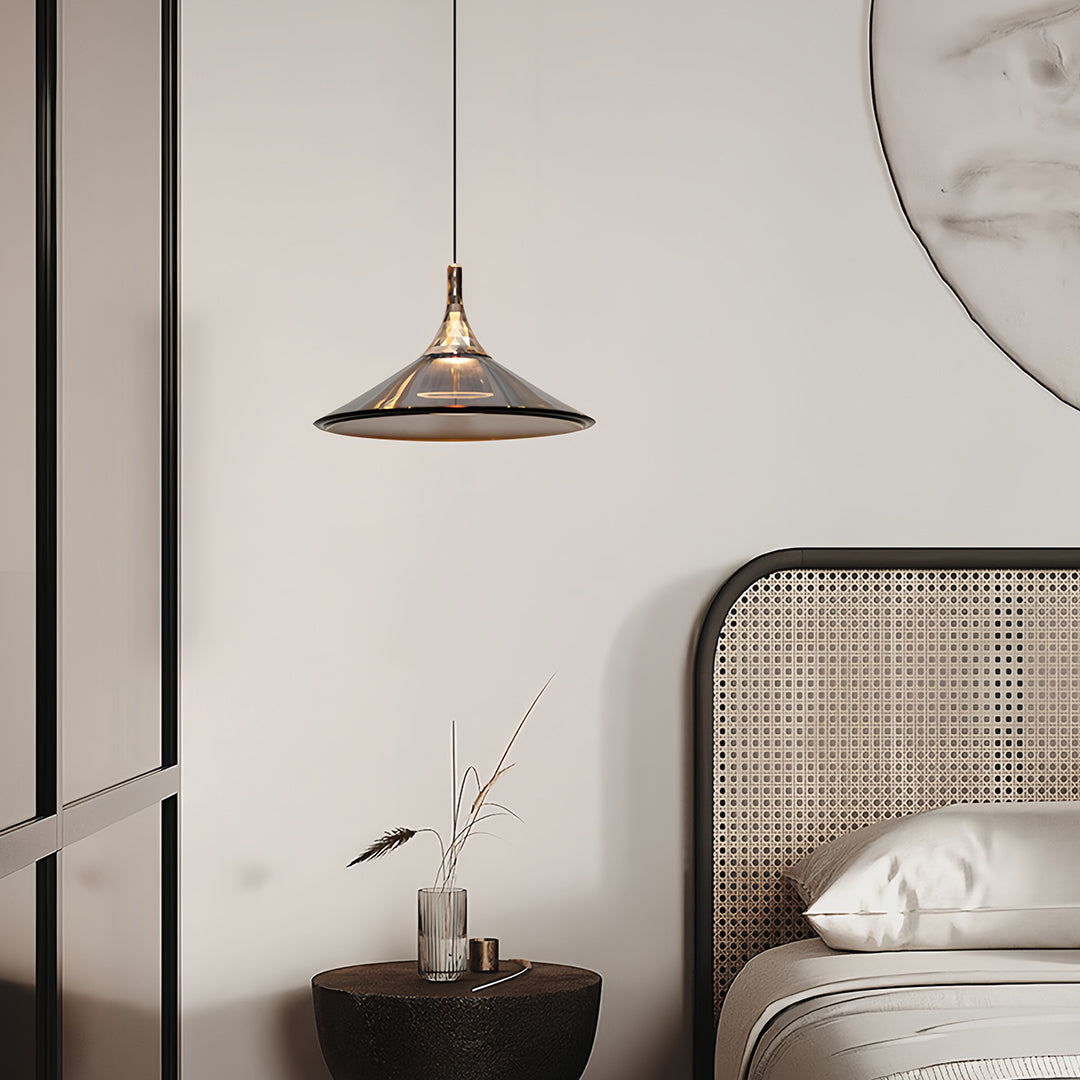 Rise-and-Fall Mini Pendant — Aluminum and Acrylic, 5W LED, 1.8m Adjustable Cord, Morandi Color Options