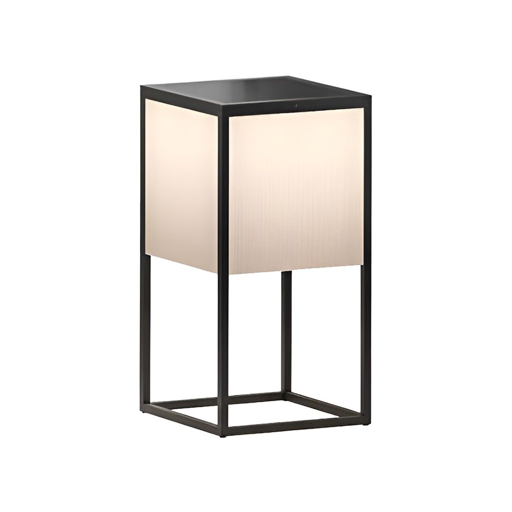robust stainless steel frame square solar post light with acrylic lampshade