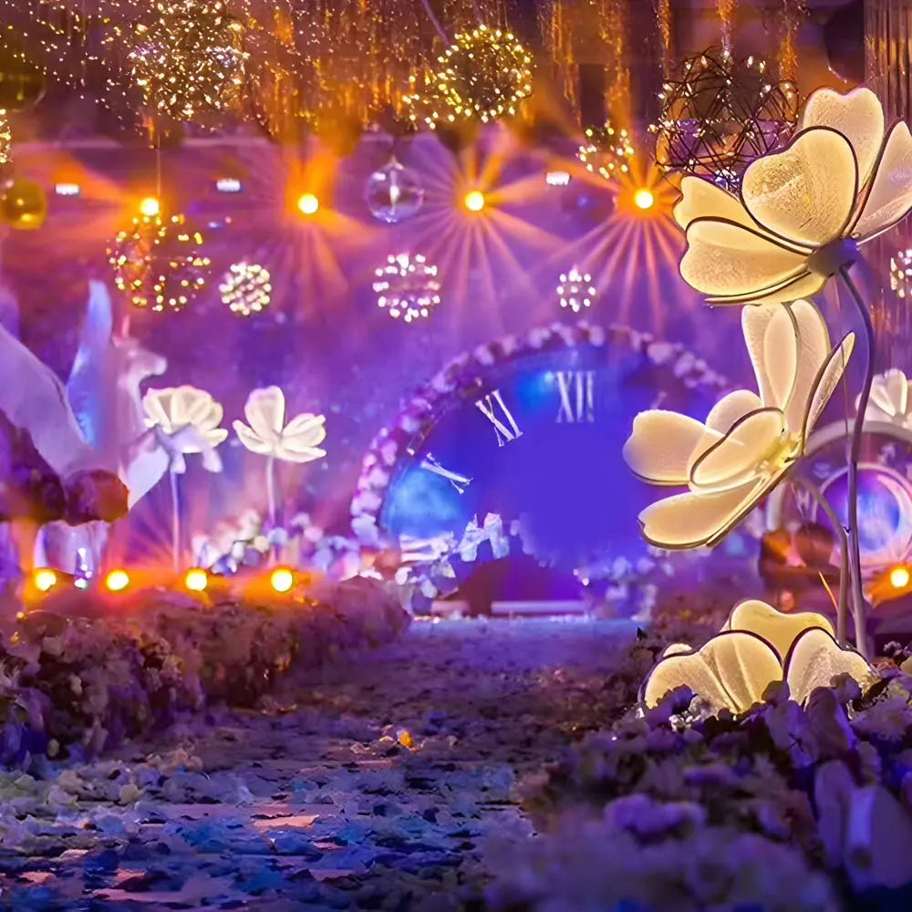 Modern Flower Floor Lamp with Romantic Ambient LED Acrylic Design Luxe
