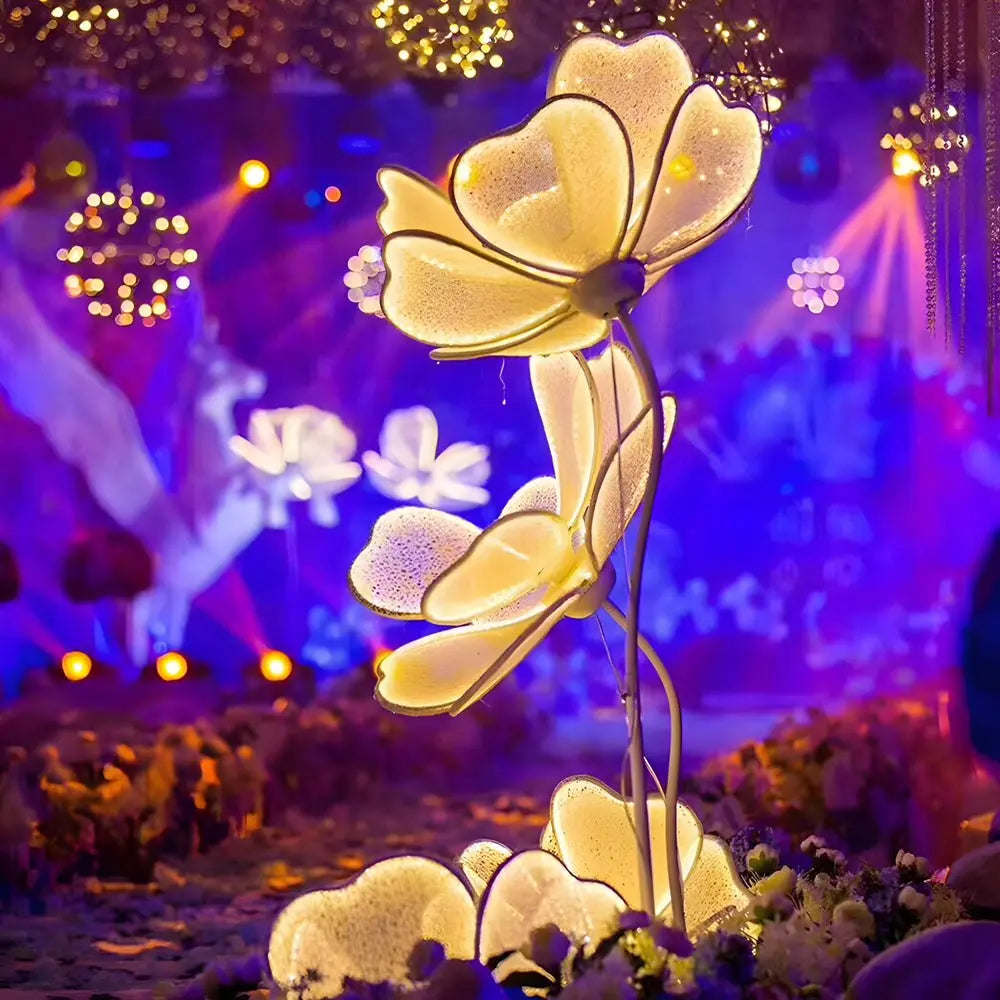 Modern Flower Floor Lamp with Romantic Ambient LED Acrylic Design Luxe